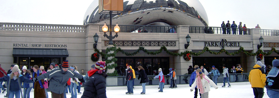 Cloud Gate skaters, Chicago