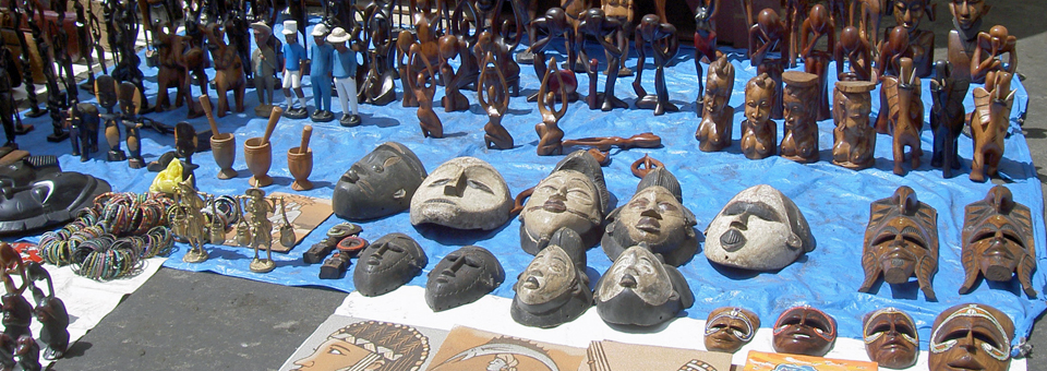 masks and woodcarvings, Dakar