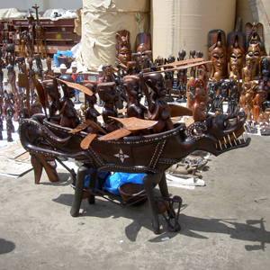 wood carvings, Dakar
