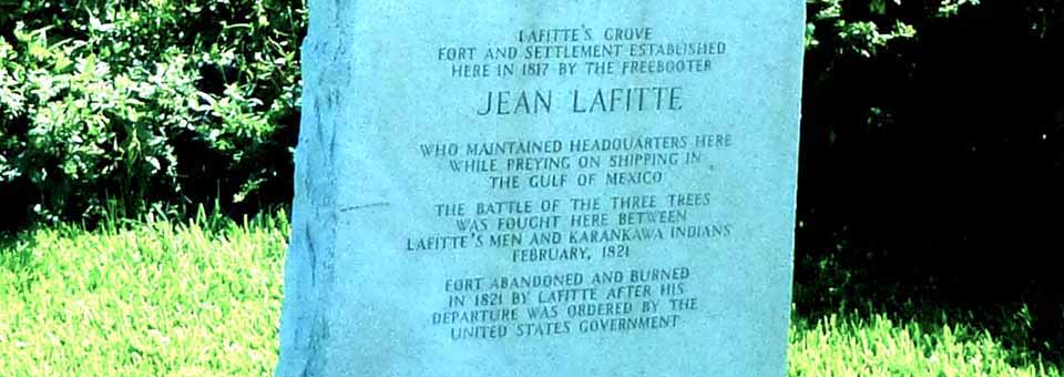 Jean Lafitte marker, Galveston, Texas