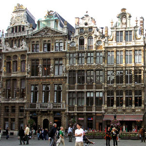 guild houses, Grand Place, Brussels, Belgium