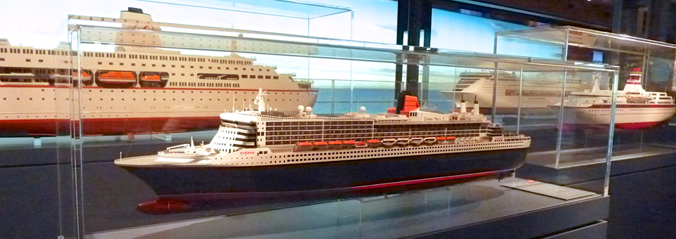 model of Cunard's Queen Mary 2, Maritime Museum, Hamburg 