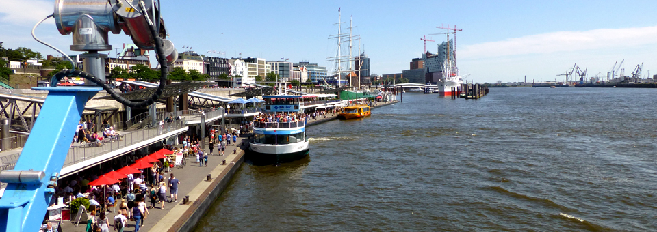 Hamburg harborfront promenade