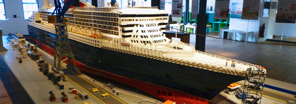 Queen Mary 2 in Legos, Maritime Museum, Hamburg, Germany