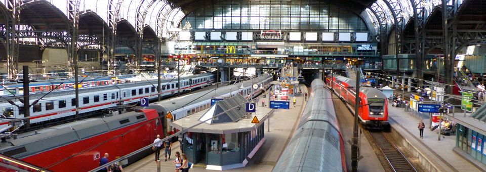 railway station, Hamburg, Germany