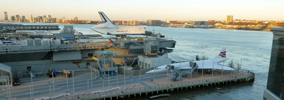 Space Shuttle Enterprise and Concorde at Intrepid Museum, New York City