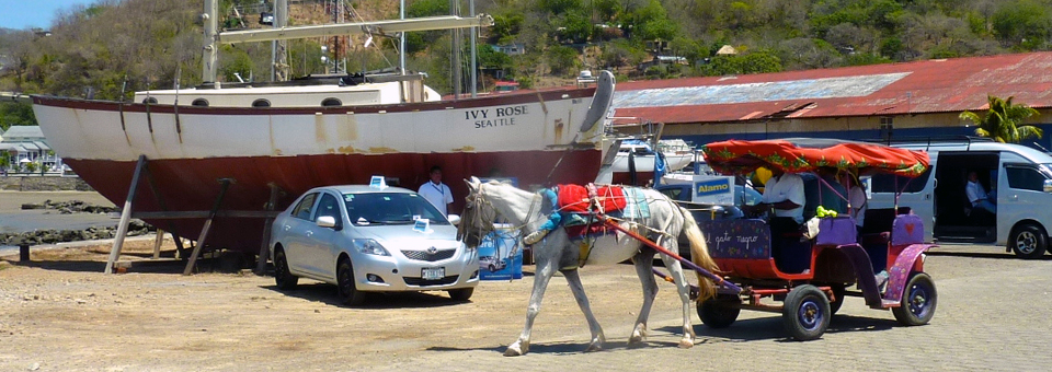  horse and carriage at port, San Juan Del Sur, Nicaragua