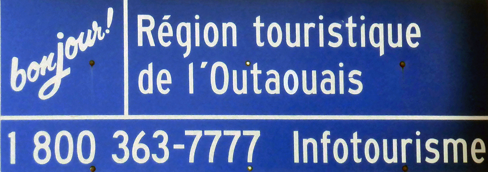 Outaouais welcome sign