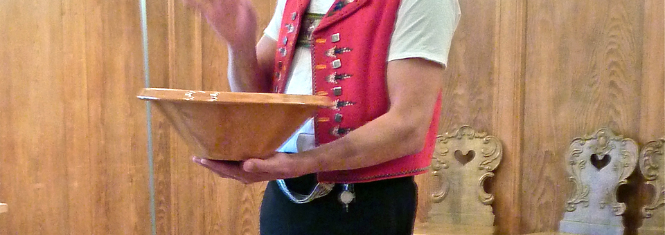 cream bowl, part of a yodeling lesson, Switzerland