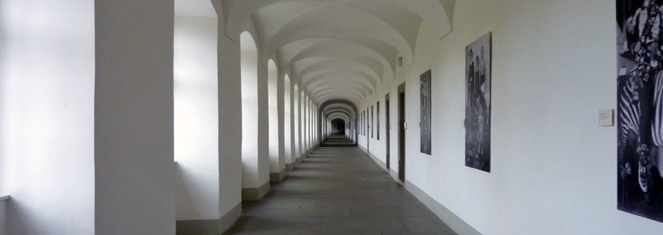 corridor of school at the Benedictine Monastery Einseideln 