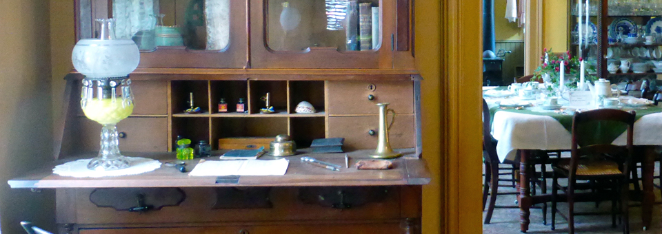 secretary desk at Erlander Home Museum desk