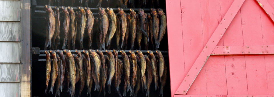 smoked fish at Au Fumoire d’Antan, Magdalen Islands 