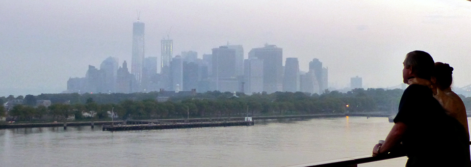  view of Manhattan from the Queen Mary 2