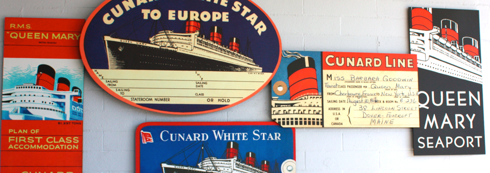 Cunard and White Star memorabilia aboard the Queen Mary
