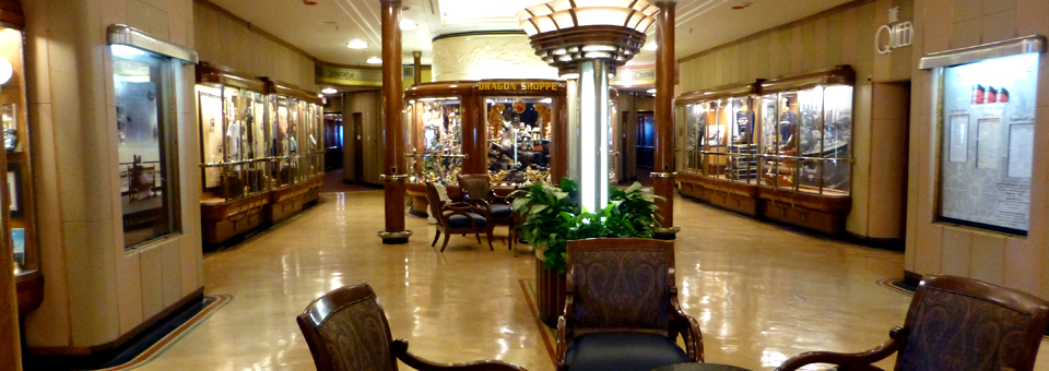 shops aboard the Queen Mary