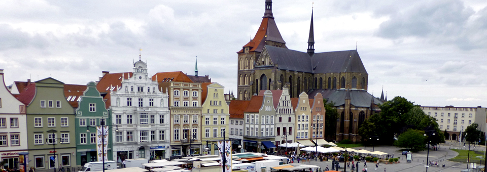 Rostock’s Neuer Markt and St. Marien church