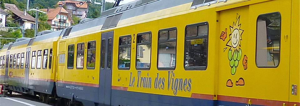 Le Train des Vignes in the Lavaux region of Switzerland