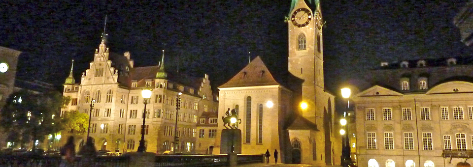Fraumünster, Zurich by night