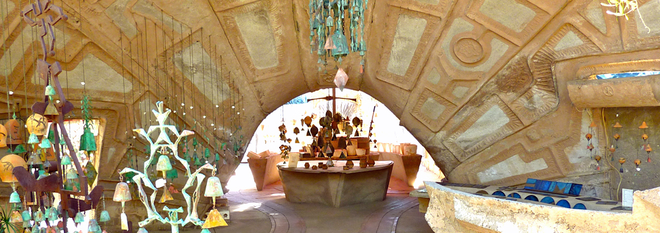 some of Paolo Soleri’s work at Cosanti, in Paradise Valley