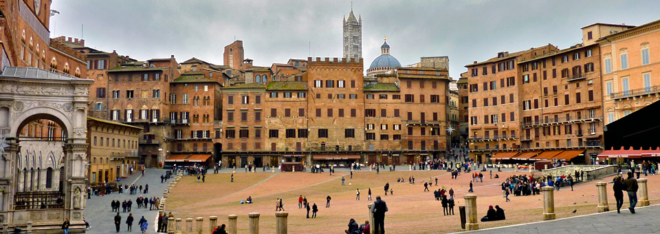 the main square in Siena, Italy