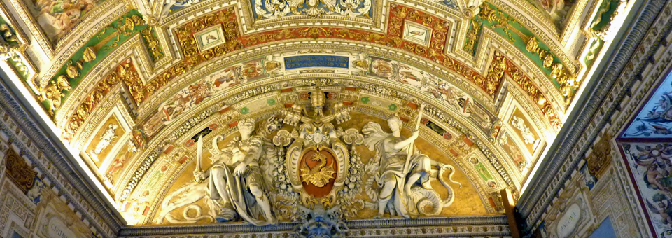 detail from the gallery of maps, Vatican Museum, Rome, Italy