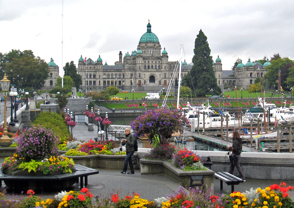 Parliament and harbor area, Victoria, British Columbia
