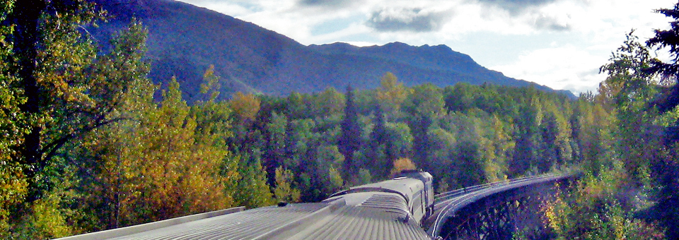 view from dome car of Skeena Train