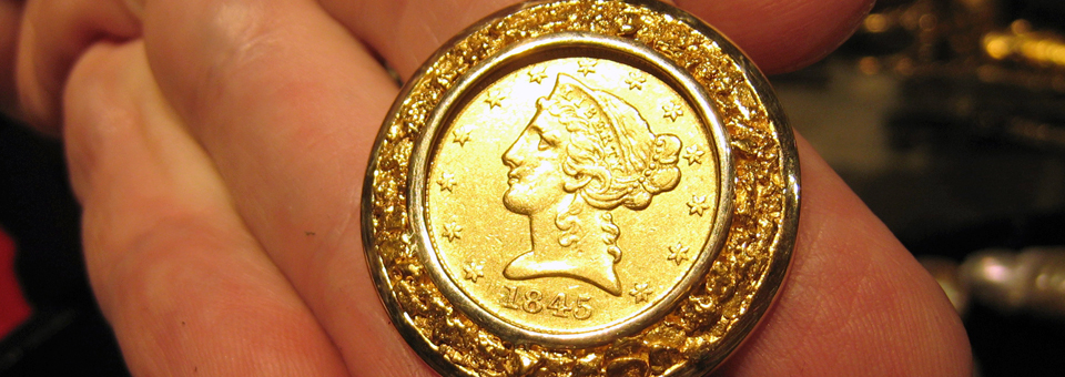 gold coin, Studio Jewelers 