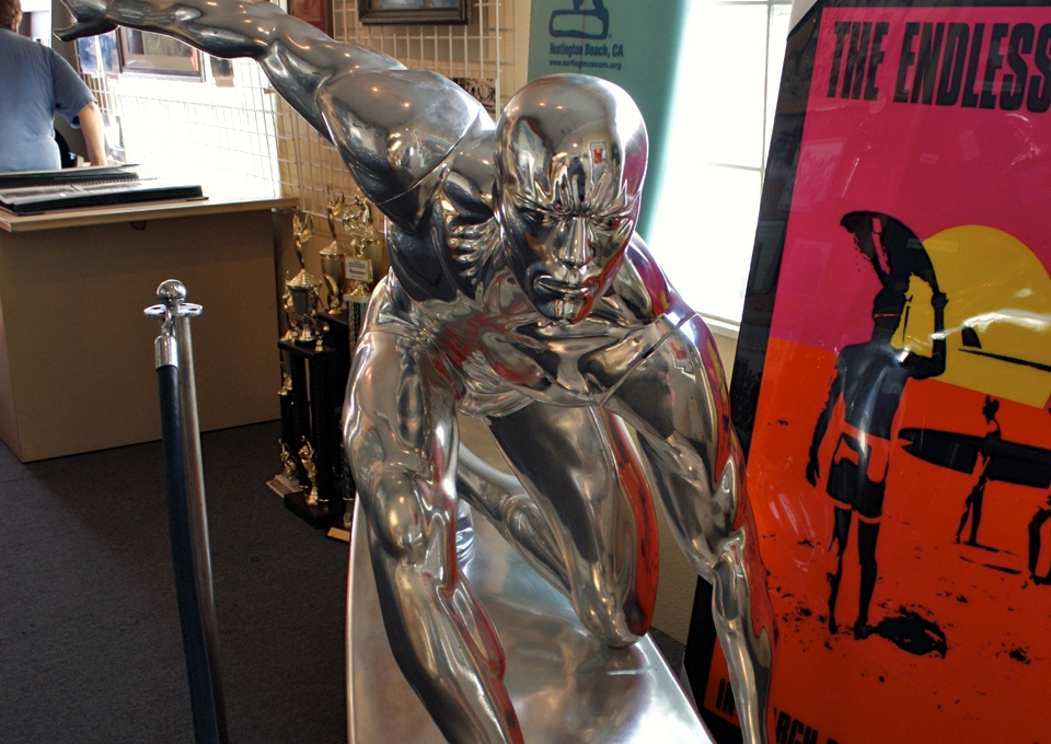 The Silver Surfer, part of the Fantastic 4 movie promotion and premier, International Surfing Museum, Huntington Beach