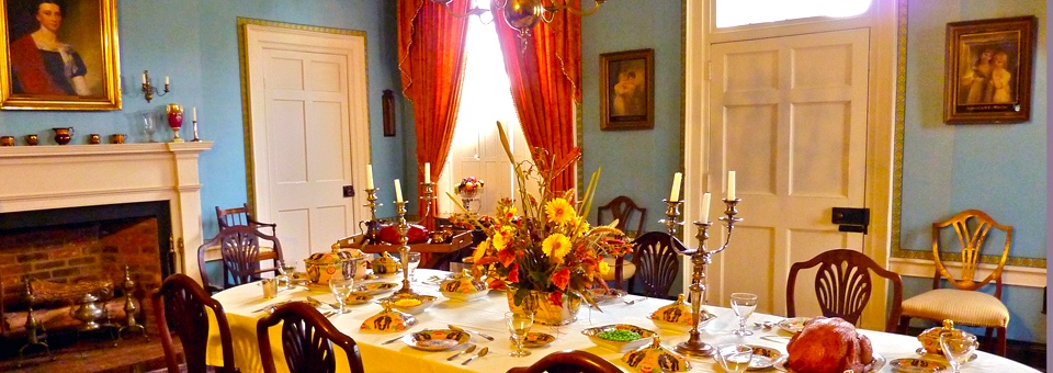 dining room of Grouseland, home of William Henry Harrison, first Governor of the Indiana Territory and later our ninth President