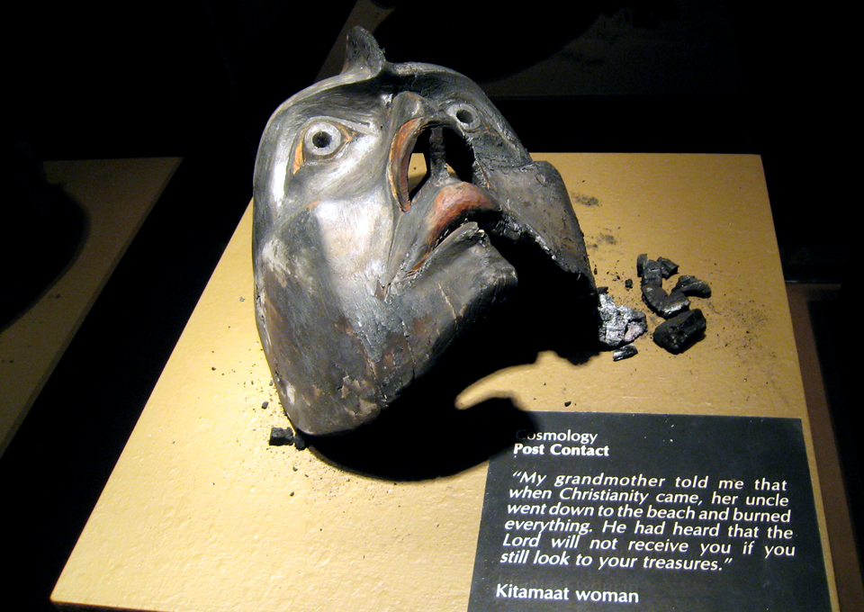 mask, Royal BC Museum, Victoria, British Columbia