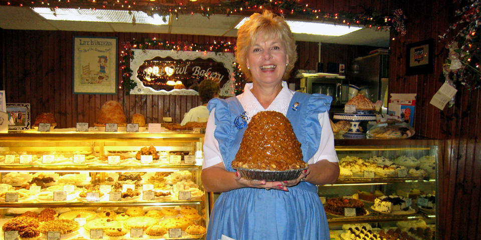 Mary Hostetter, Blue Owl Restaurant and Bakery, Kimmswick, Missouri 