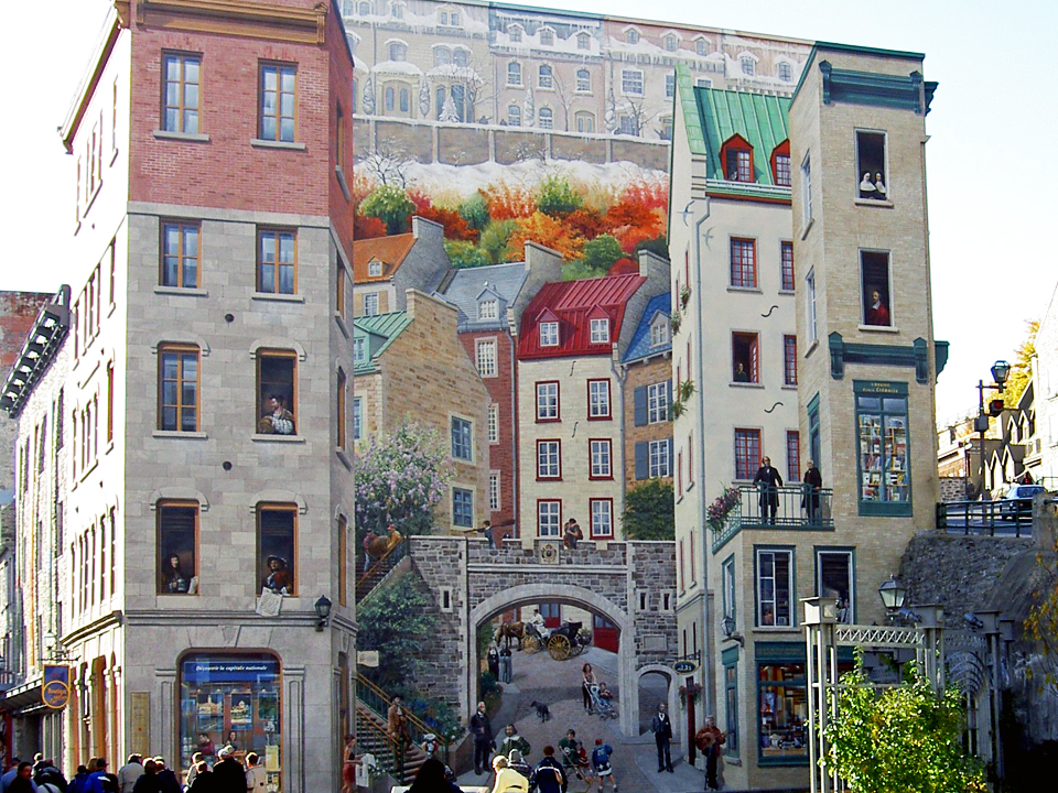 mural, Place Royale, Quebec City