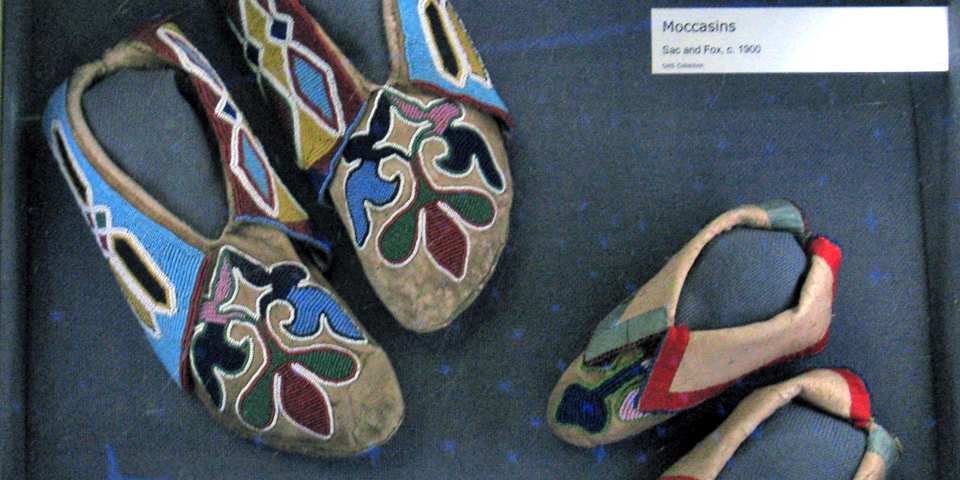 beadwork moccasins, Oklahoma History Center