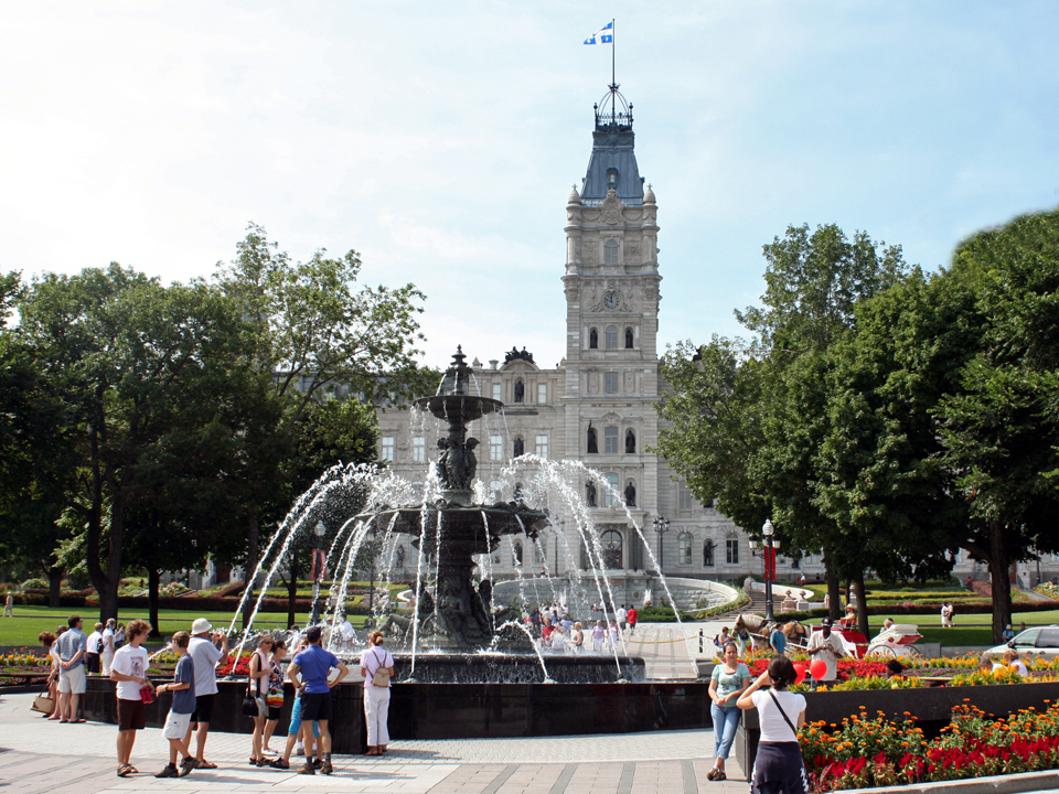 Parliament fountain in commemoration of Québec City 400th birthday celebration