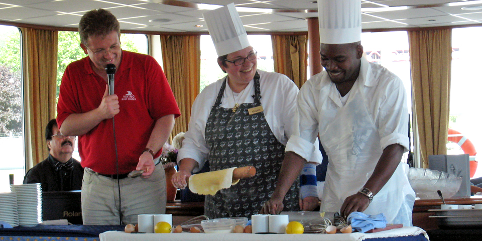 cooking demonstration onboard the Viking Seine