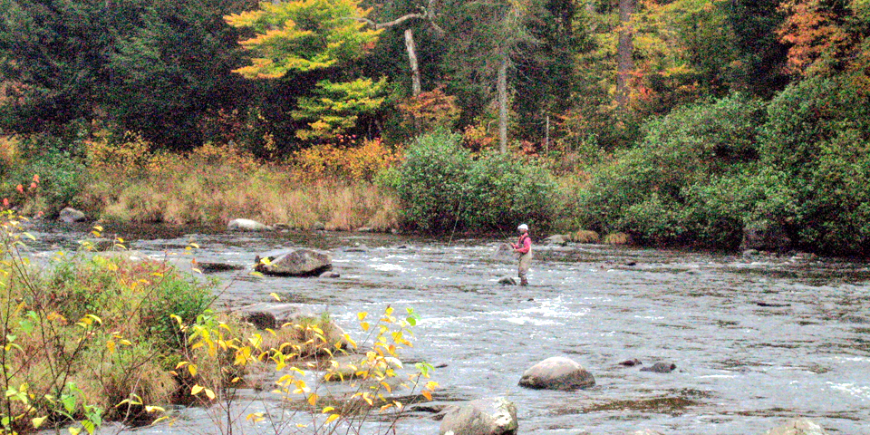 Adirondacks fisherman, New York