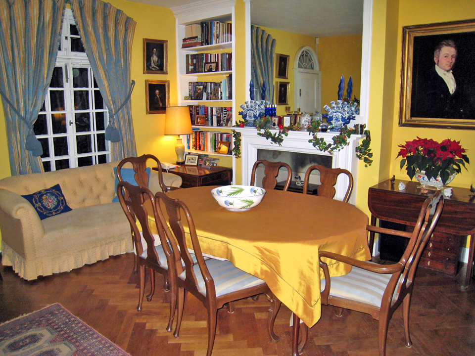 Dining room of our rental home in London, England