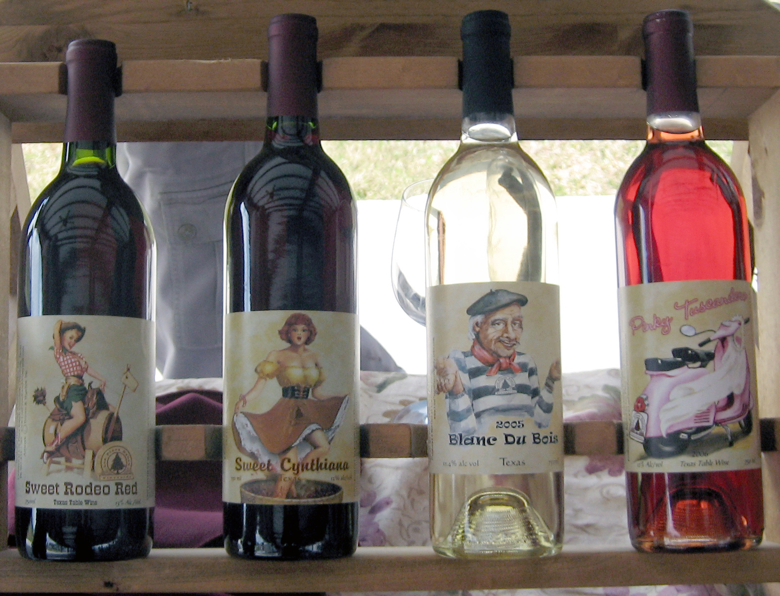 Pinky Tuscandero wine, Los Pinos Ranch Vineyards Pittsburg, Texas