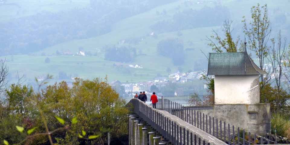 bridge to Hurden, Rapperswil, Switzerland