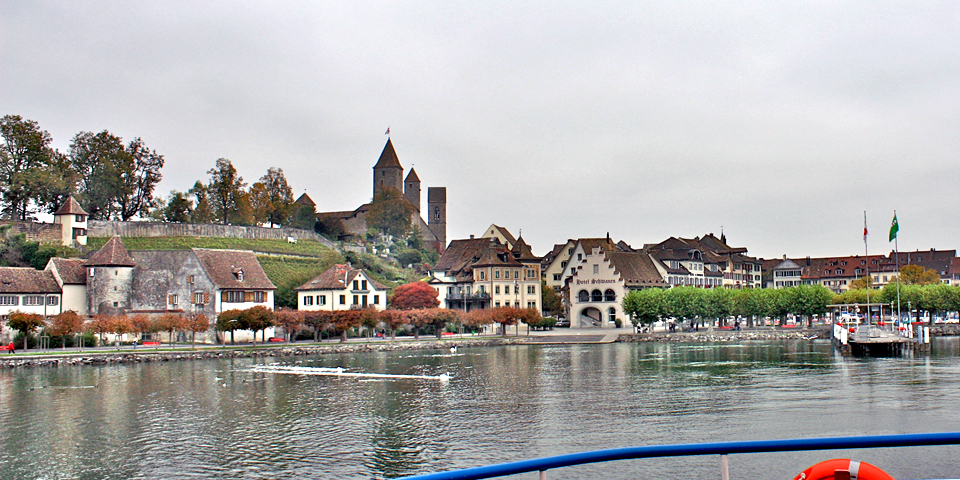 view of Rapperswil, Switzerland from ferry