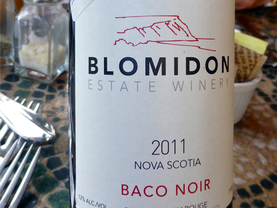 Baco Noir wine from Nova Scotia's Annapolis Valley