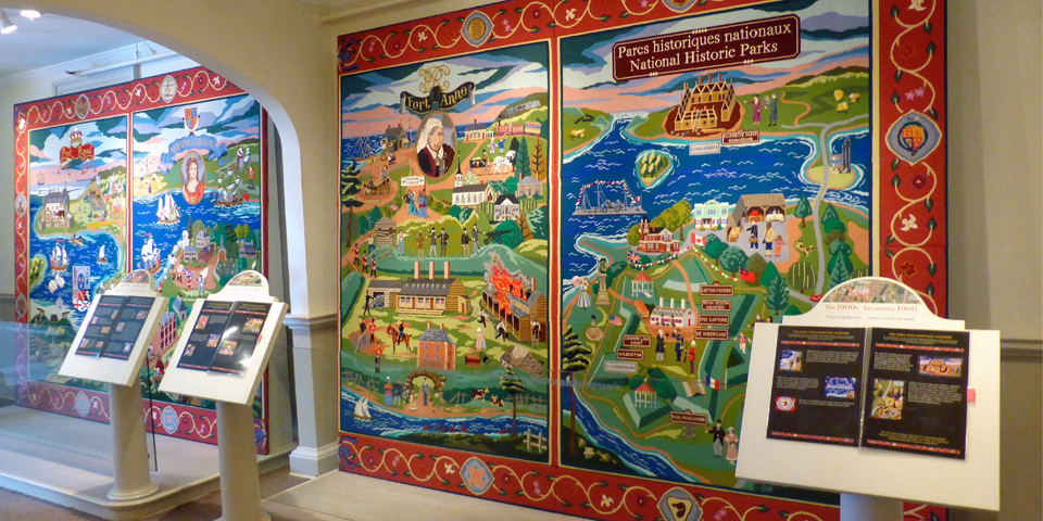 Fort Anne Heritage tapestry, Fort Anne National Historic Site, Annapolis Royal, Nova Scotia