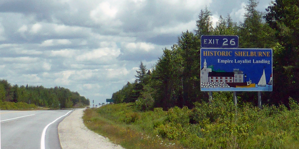 Historic Shelburne sign, Nova Scotia