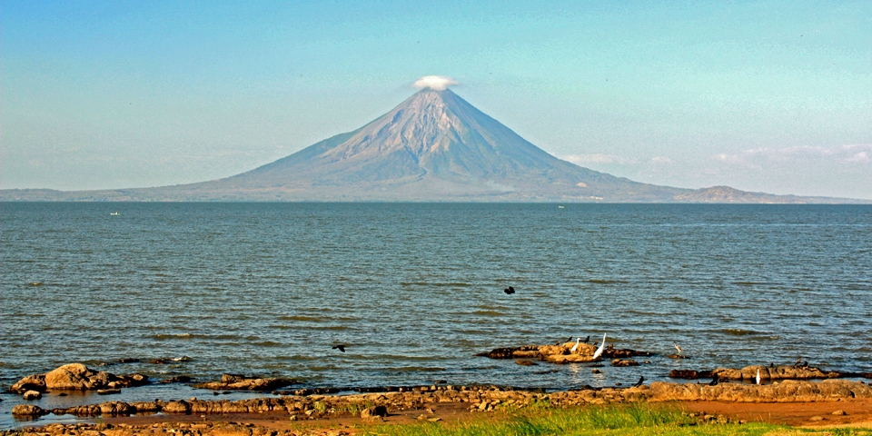 Concepçion Volcano from shore of Lake Nicaragua