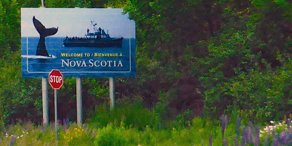 Welcome sign, Nova Scotia