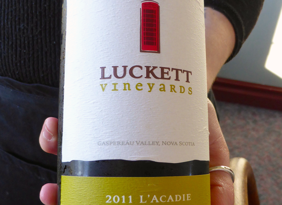 2011 L'Acadie wine from Nova Scotia's Gaspereau Valley's Luckett Vineyards
