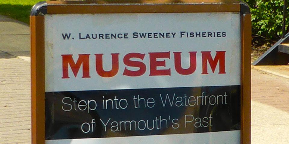 W. Laurence Sweeney Fisheries Museum sign, Yarmouth, Massachhusetts1