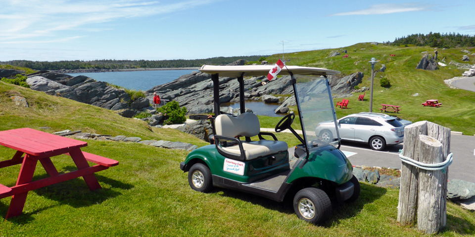 A courtesy cart is available at Cape Forchu Lightstation for those with mobility issues.