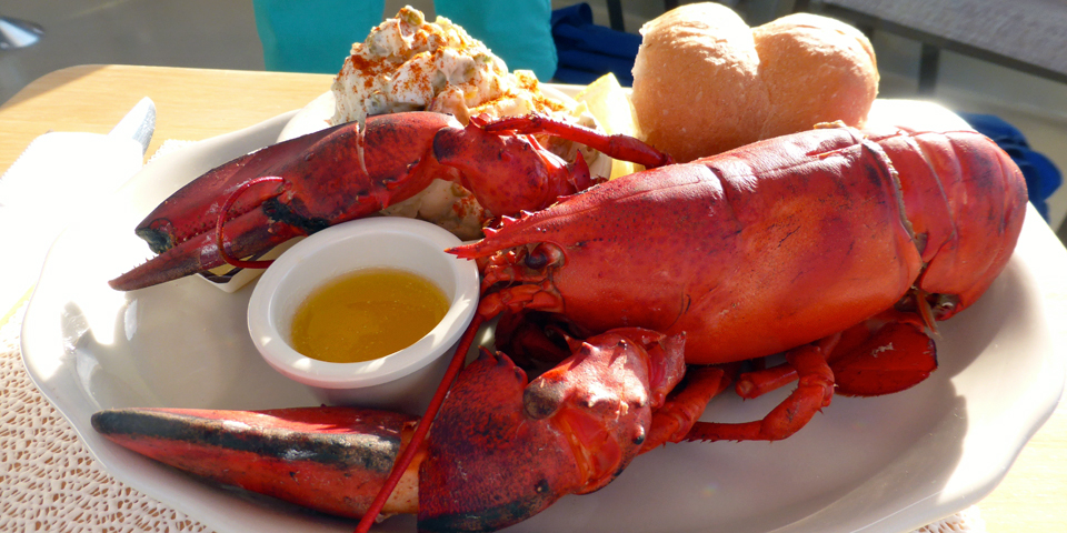lobster dinner aboard the Brown Eyed Girl, Shelburne, Nova Scotia